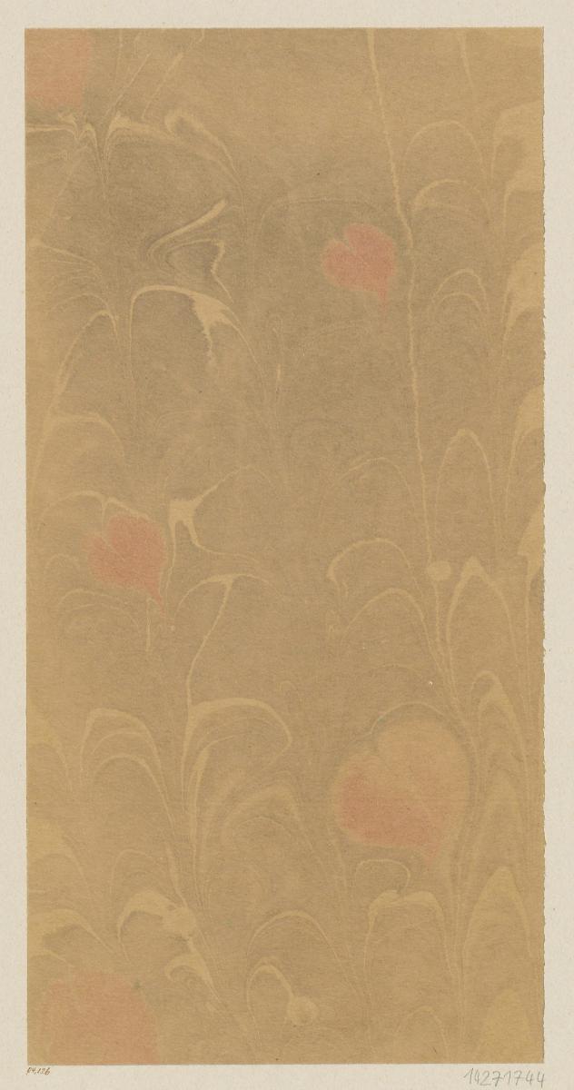 Marmorpapier (mit floralen Motiven)