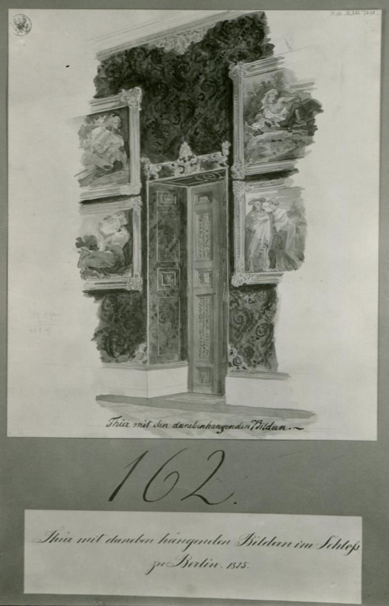 Berlin. Schloss, Wohnung Friedrich Wilhelms IV., Speisesaal. Entwurf für die Nordostwand