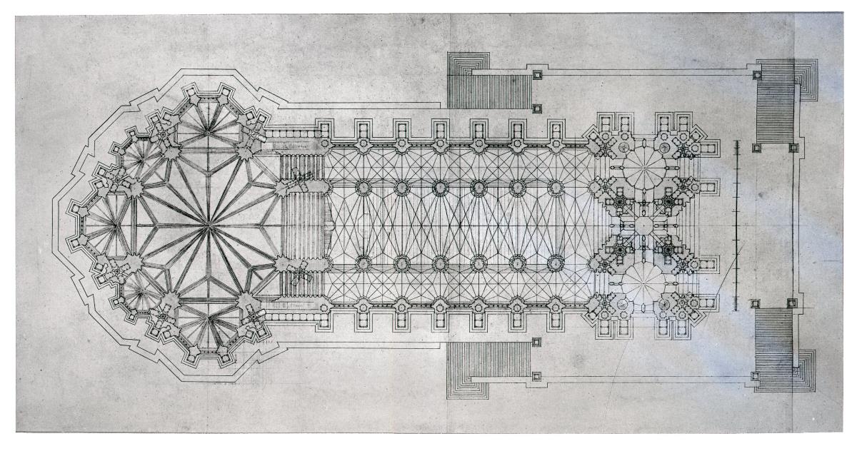 Berlin. Entwurf zu einem Dom als Denkmal für die Befreiungskriege (Befreiungsdom).  Grundriss