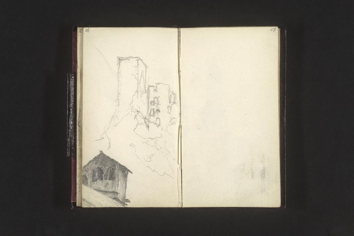 Burgruine, Kirchturm (?) mit drei Öffnungen