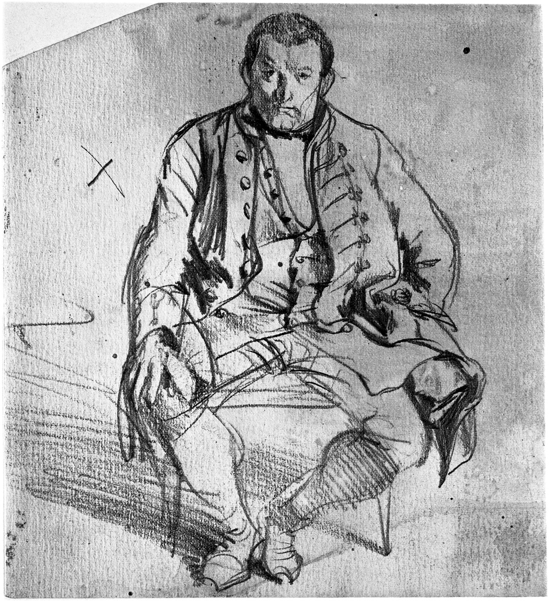 Heinrich von Kleist, Der zerbrochene Krug: Älterer Mann in Livréerock, sitzend en face