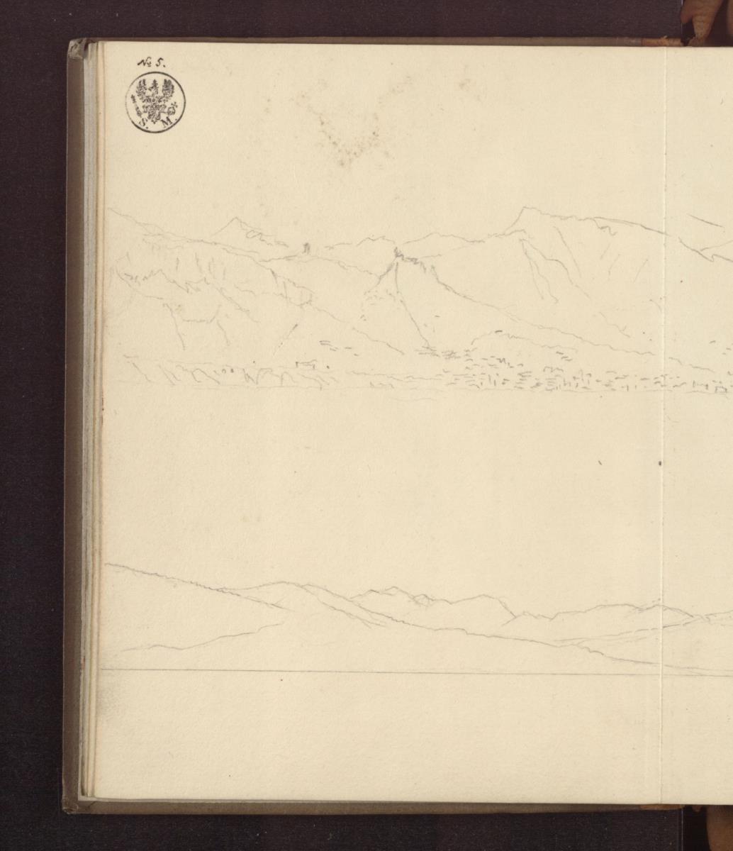 Salerno vom Meer gesehen & Gebirge bei Paestum
