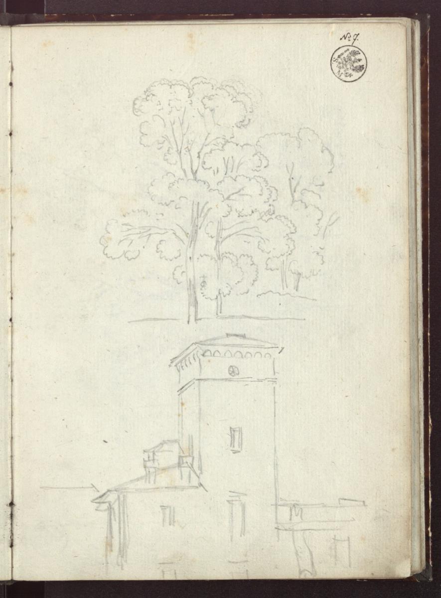 Baumstudien & Rom. Villa Malta. Ansicht