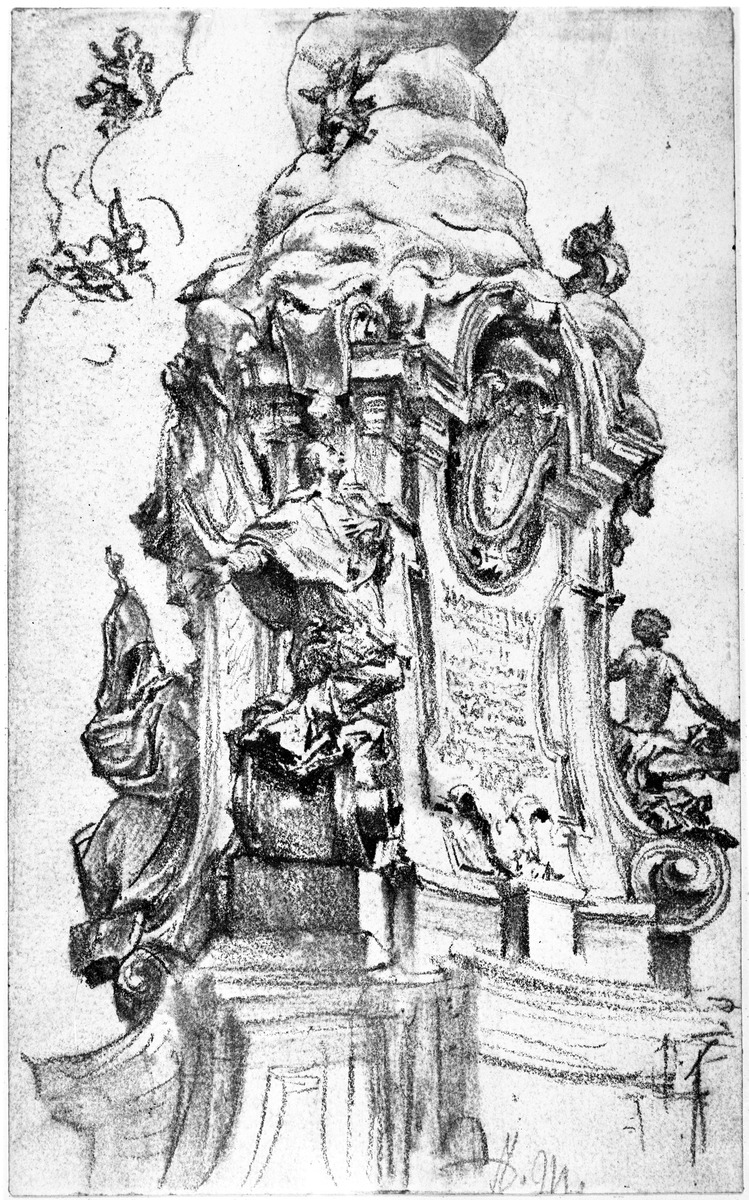 Sockel der Dreifaltigkeitssäule in Linz