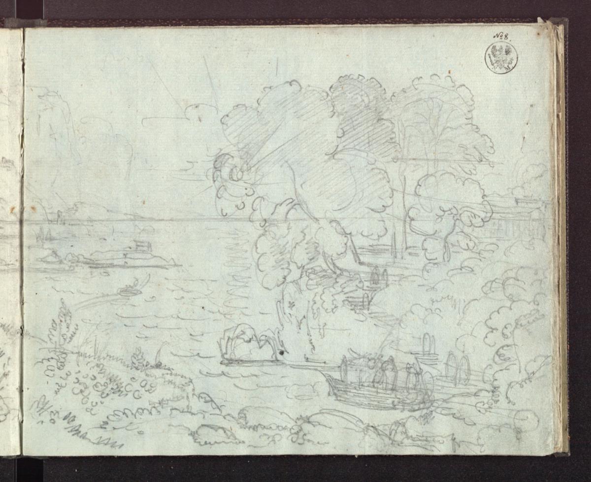 Entwurf zu dem Gemälde "Blick aufs Meer bei Sonnenaufgang" von 1807 oder 1808