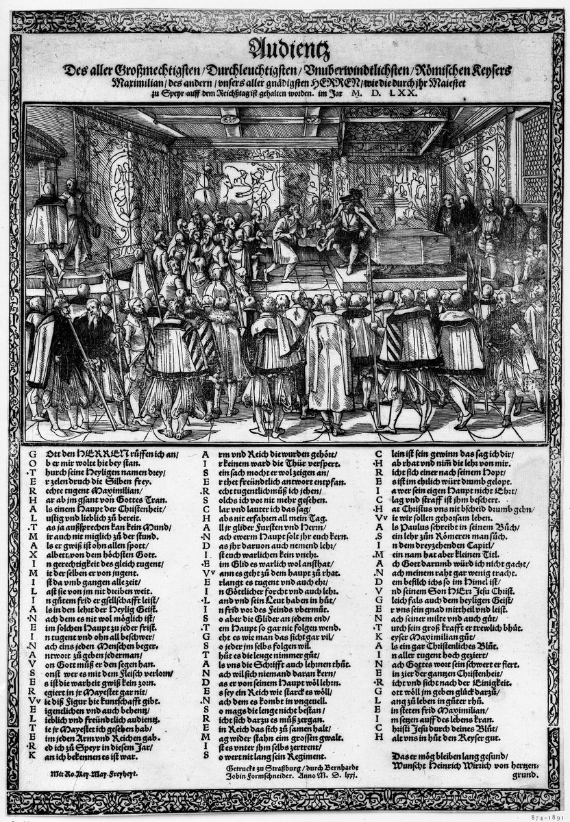 Audienz Kaiser Maximilian II. zu Speyer