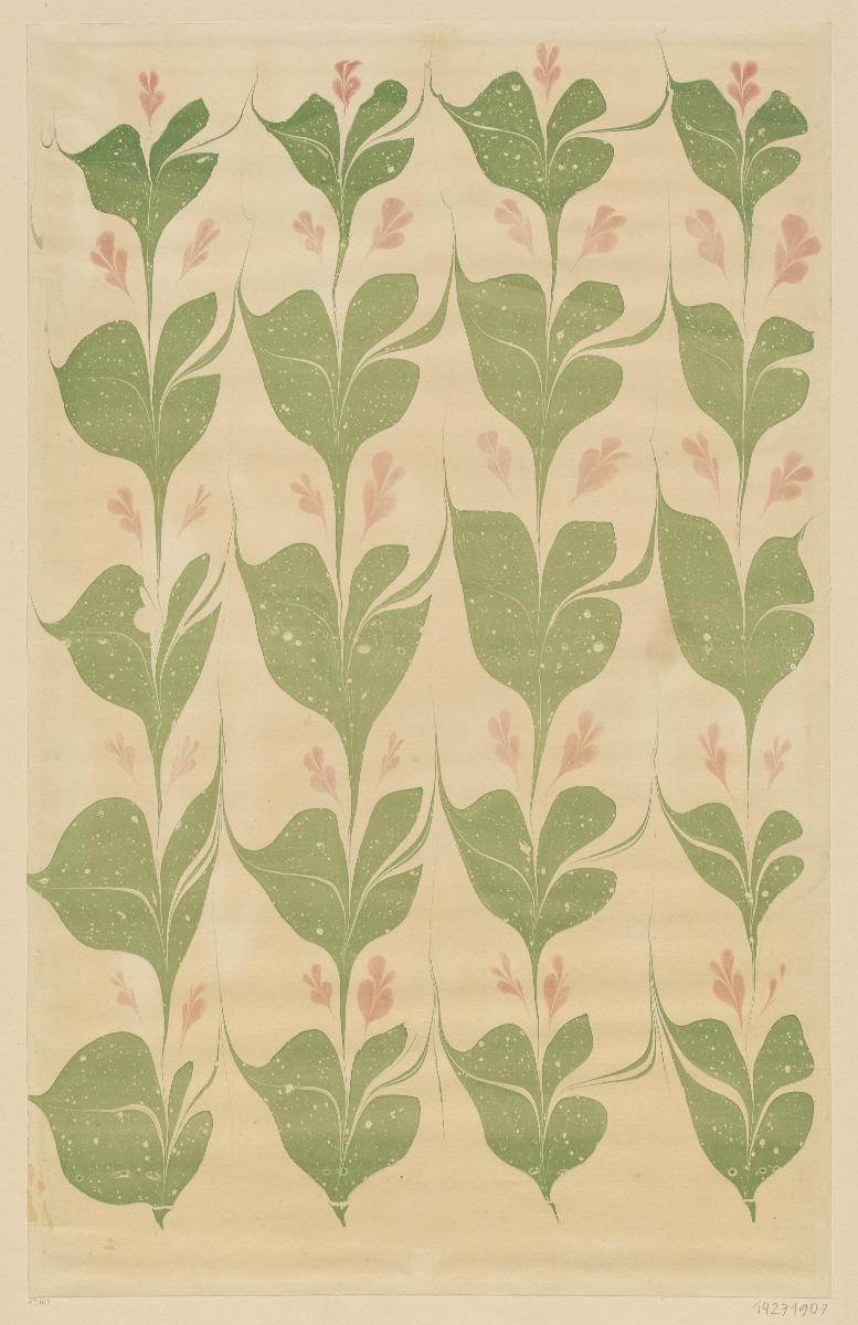 Marmorpapier (florales Motiv)