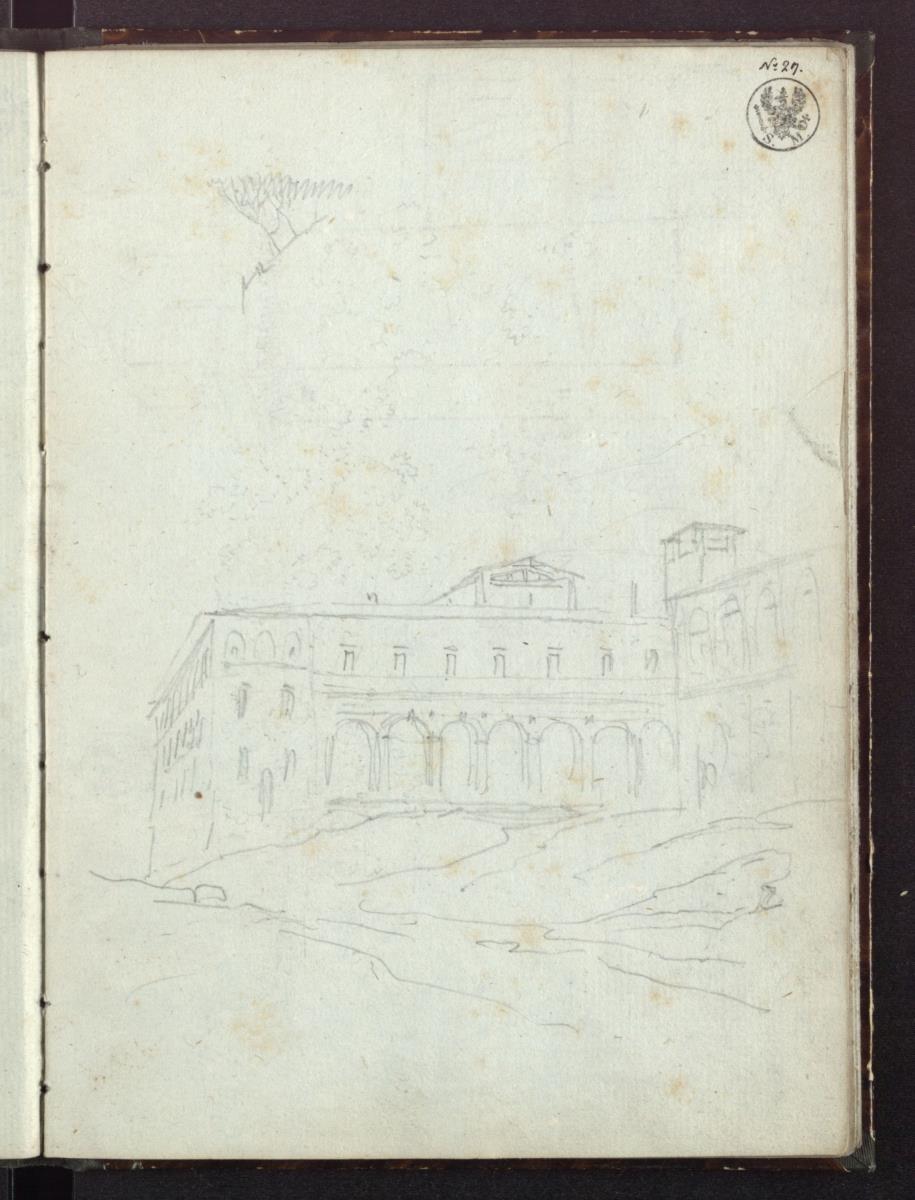 Palazzo bei Rom / Römisches Bauwerk mit Arkaden