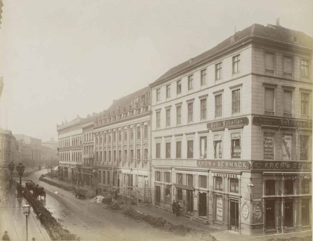 Berlin, Die Häuser Jägerstraße 41 bis 37 Ecke Werderscher Markt