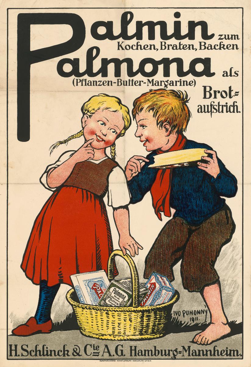 Palmin zum Kochen, Braten, Backen. Palmona als Brotaufstrich