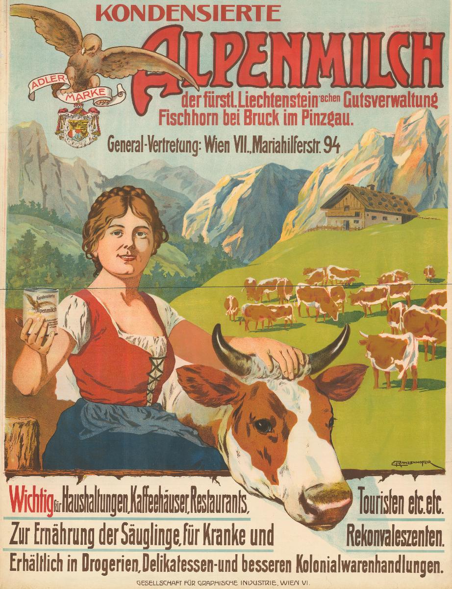 Kondensierte Alpenmilch von Fischhorn bei Bruck im Pinzgau