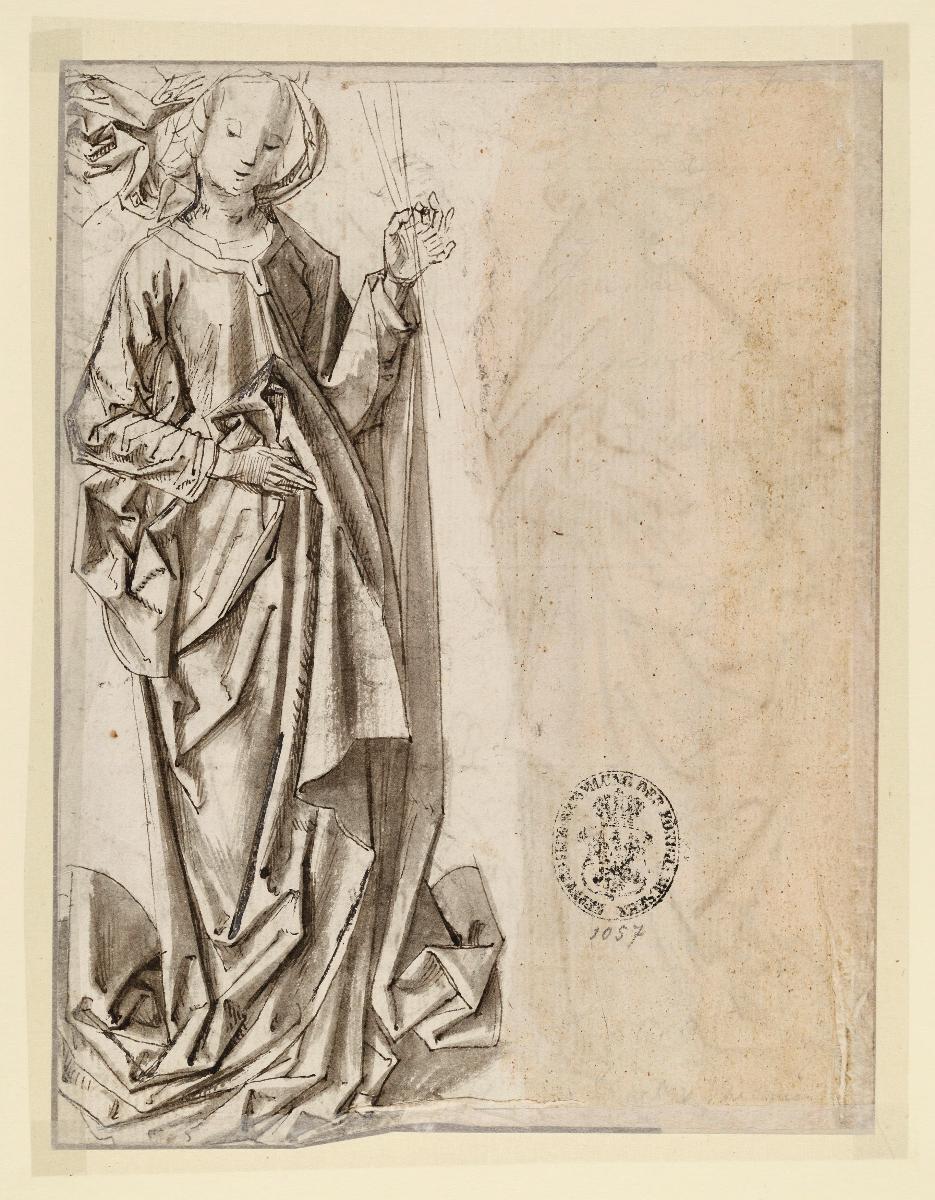 Stehende Heilige mit zwei Pfeilen (Ursula?)