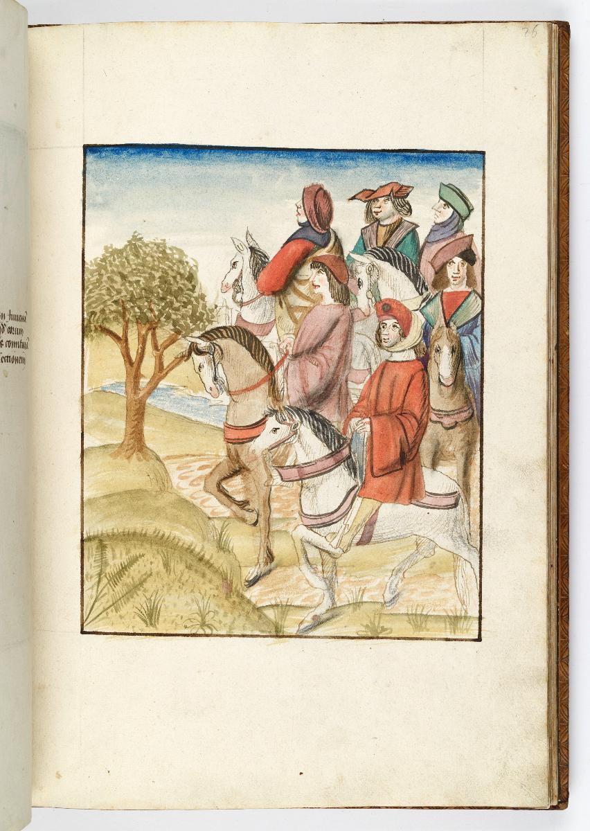 Einzug der Johanna von Kastilien in Brüssel am 9. Dezember 1496: Der Bürgermeister, begleitet von Edelleuten zu Pferd