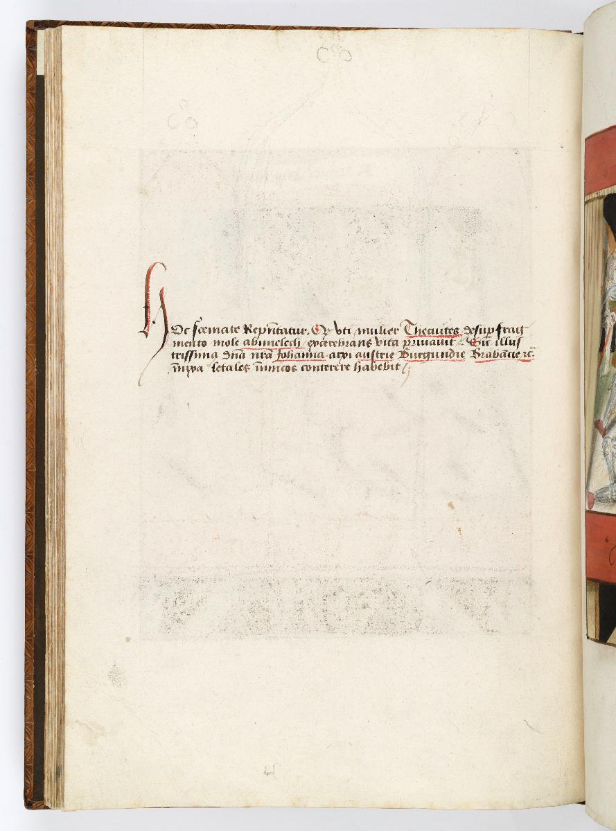Einzug der Johanna von Kastilien in Brüssel am 9. Dezember 1496: Lebende Bilder: Kommentar zu Thecuites lässt einen Stein von der Stadtmauer auf Abimelech fallen, der blutüberströmt daliegt. Um Ihn drei Soldaten, einer mit einem Banner