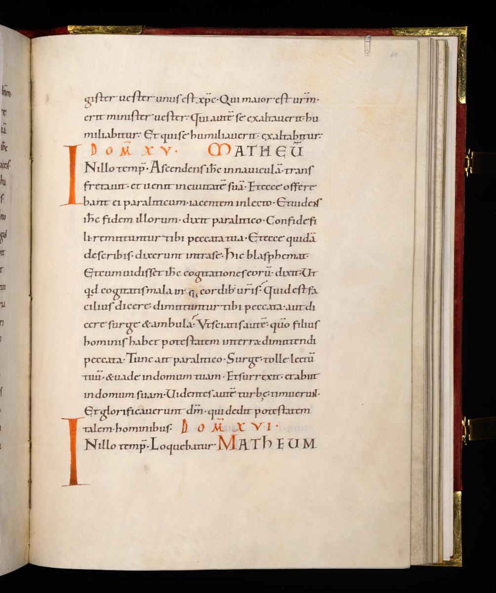 Evangelistar Heinrichs IV. (?), Textseite mit roten Textmarken I