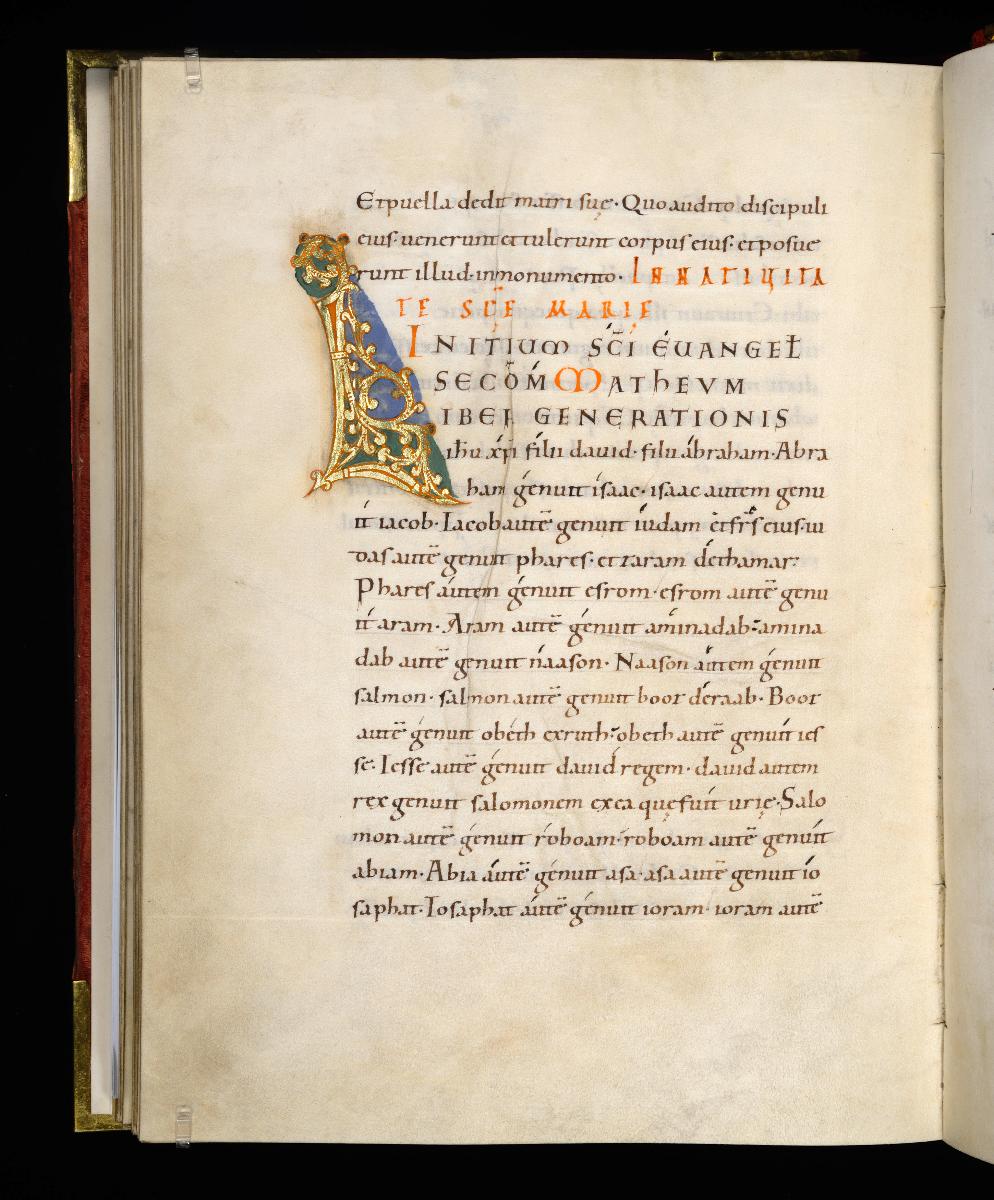 Evangelistar Heinrichs IV. (?), Textseite mit Initiale L
