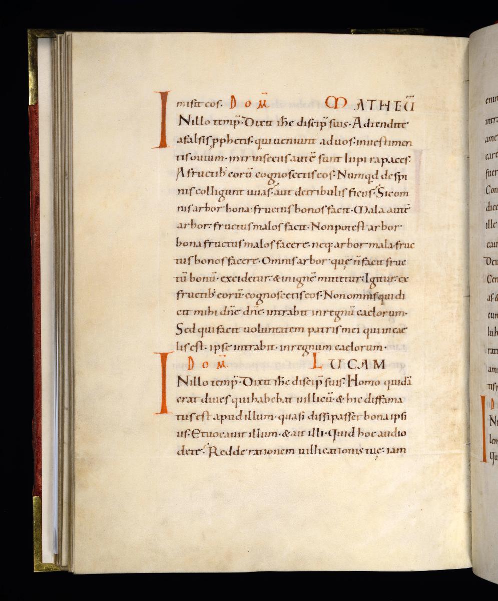 Evangelistar Heinrichs IV. (?), Textseite mit roten Textmarken I