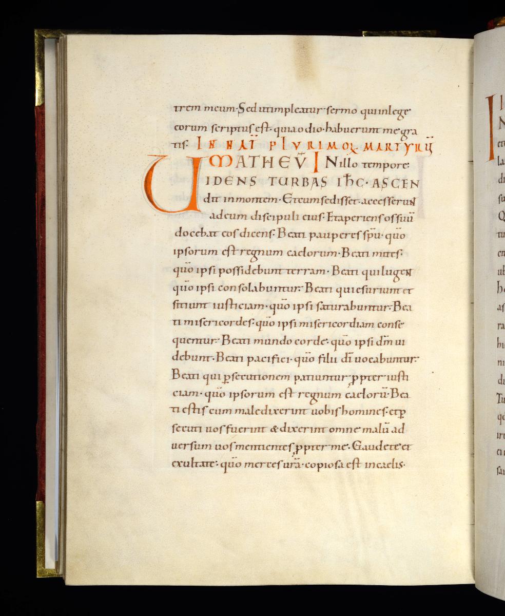 Evangelistar Heinrichs IV. (?), Textseite mit Initiale U
