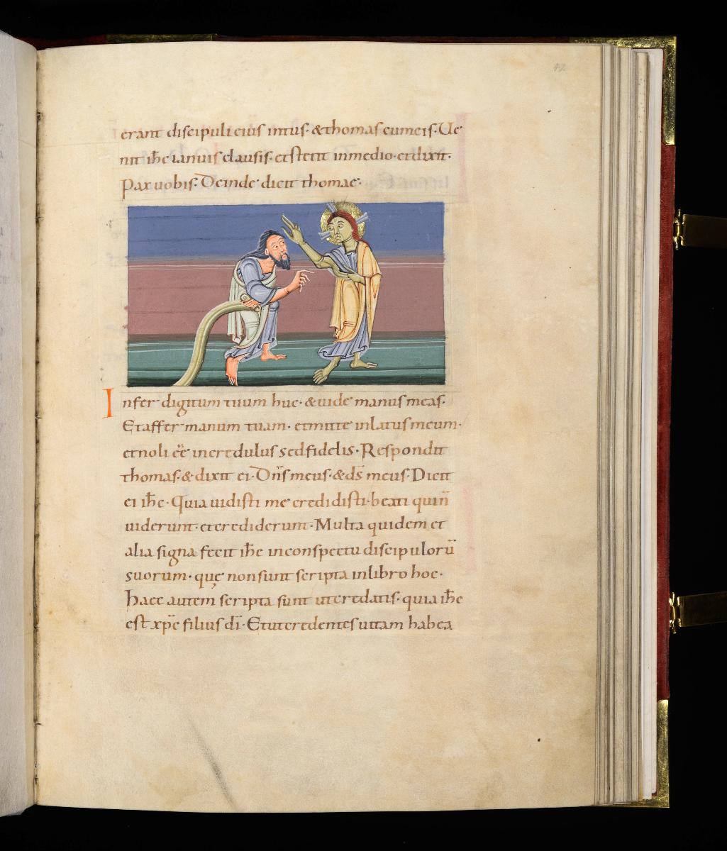 Evangelistar Heinrichs IV. (?), Christus und der ungläubige Thomas