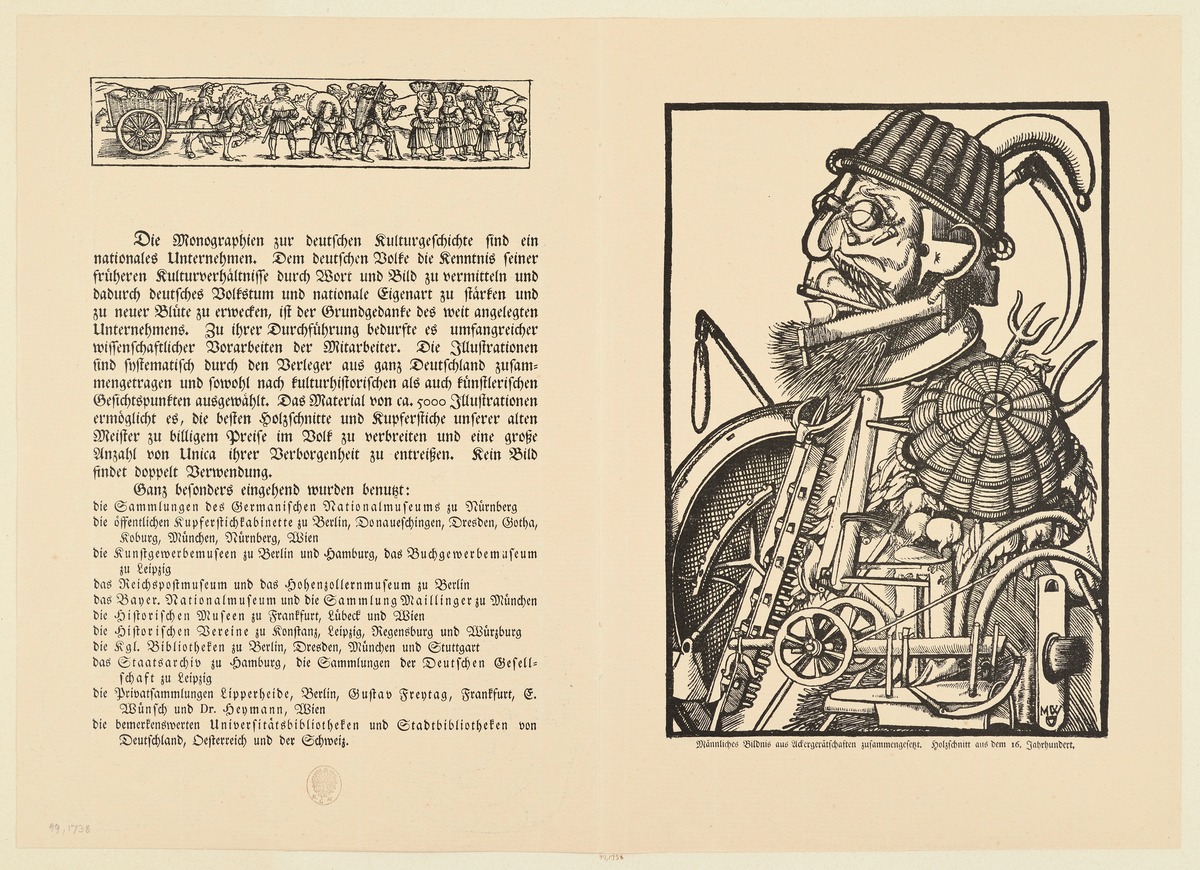 Prospekt mit Bestellschein zu Monographien zur deutschen Kulturgeschichte