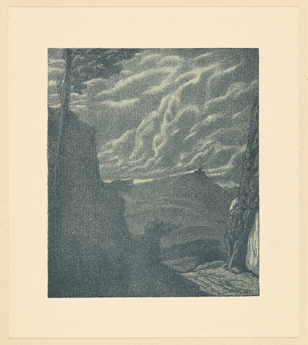Probedruck der Illustration zu Gottfried Schwab, Wolkenschatten und Höhenglanz