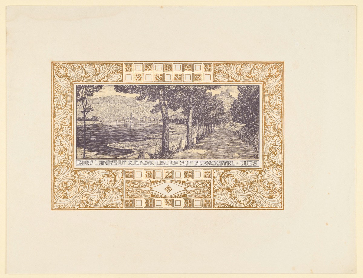 Probedruck, vermutlich zu Bilder vom Rhein und Mosel von J. V. Cissarz