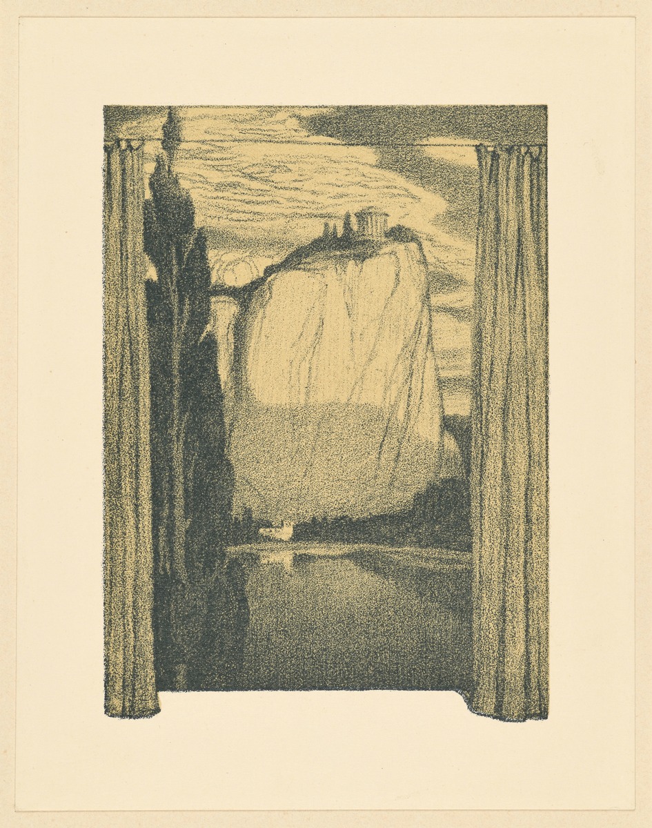 Probedruck der Illustration zu Gottfried Schwab, Wolkenschatten und Höhenglanz