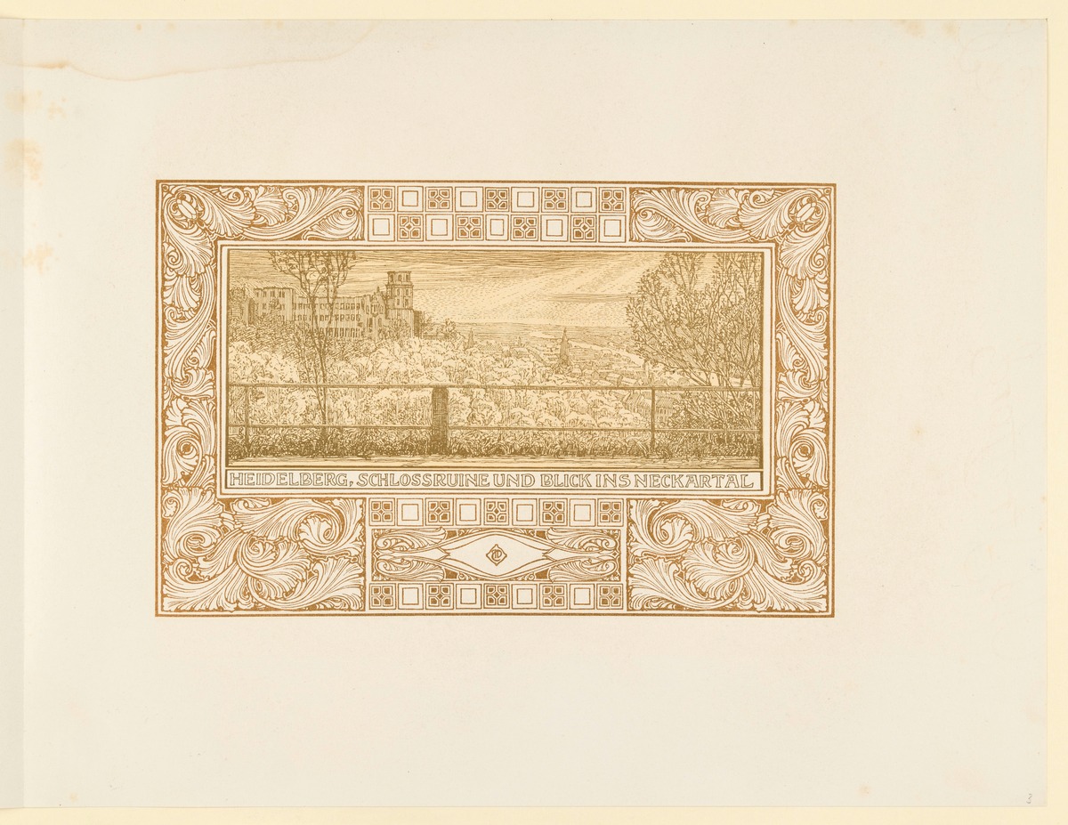 Probedruck, vermutlich zu Bilder vom Rhein und Mosel von J. V. Cissarz