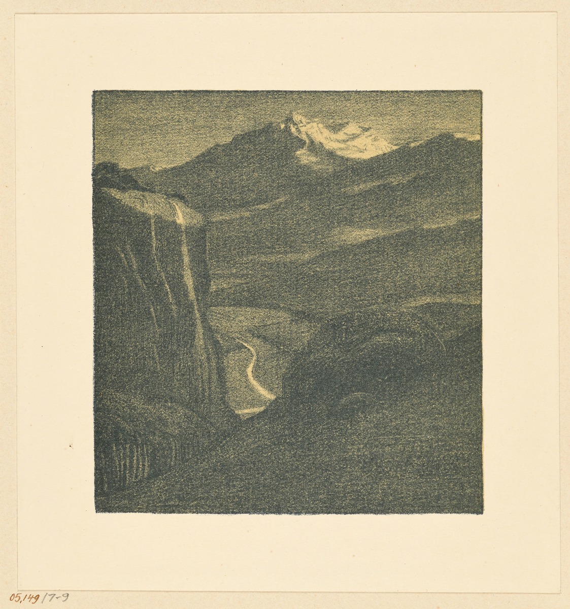Probedruck der Illustration zu Gottfried Schwab, Wolkenschatten und Höhenglanz