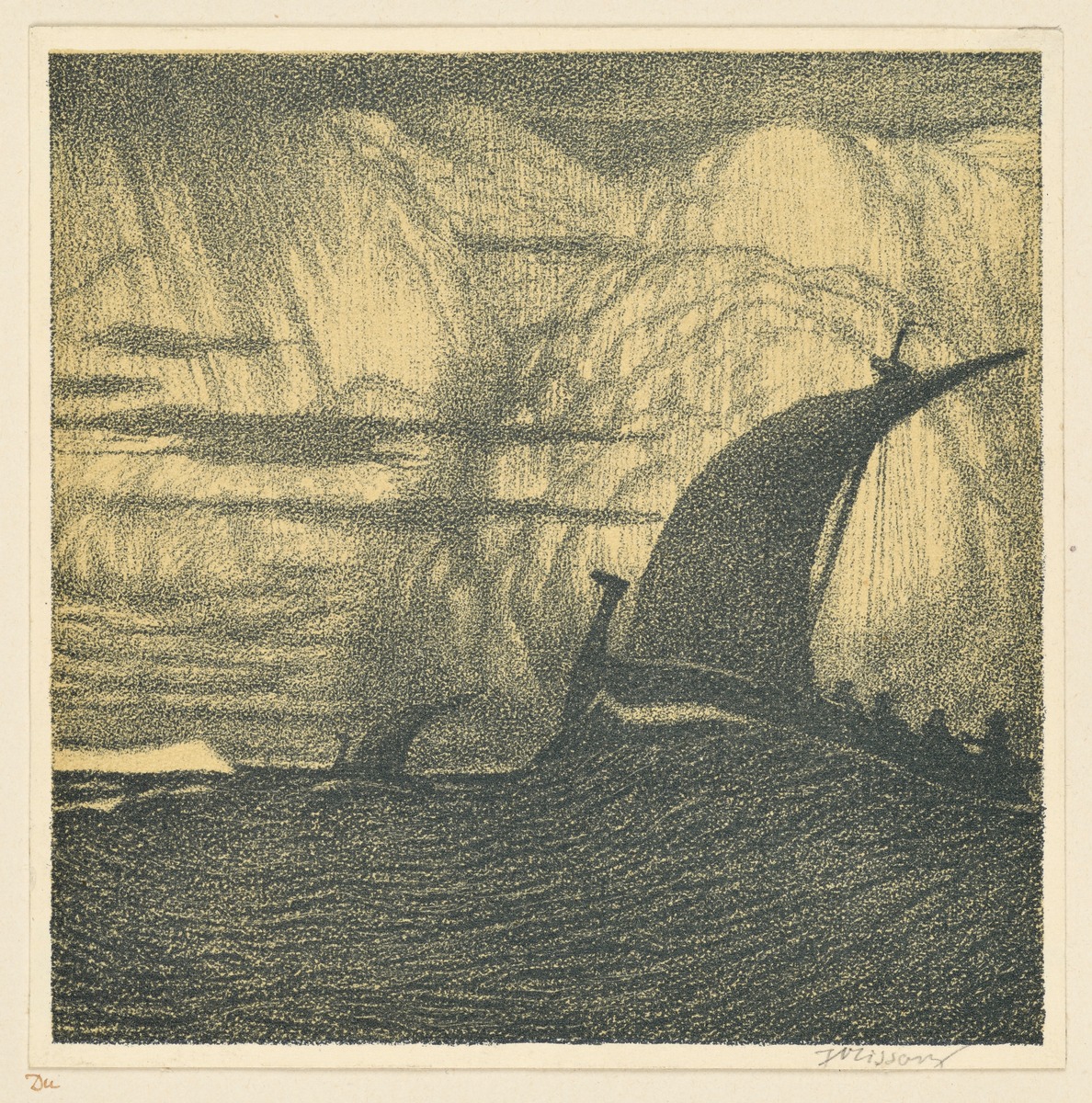 Probedruck der Illustration zu Gottfried Schwab, Wolkenschatten und Höhenglanz