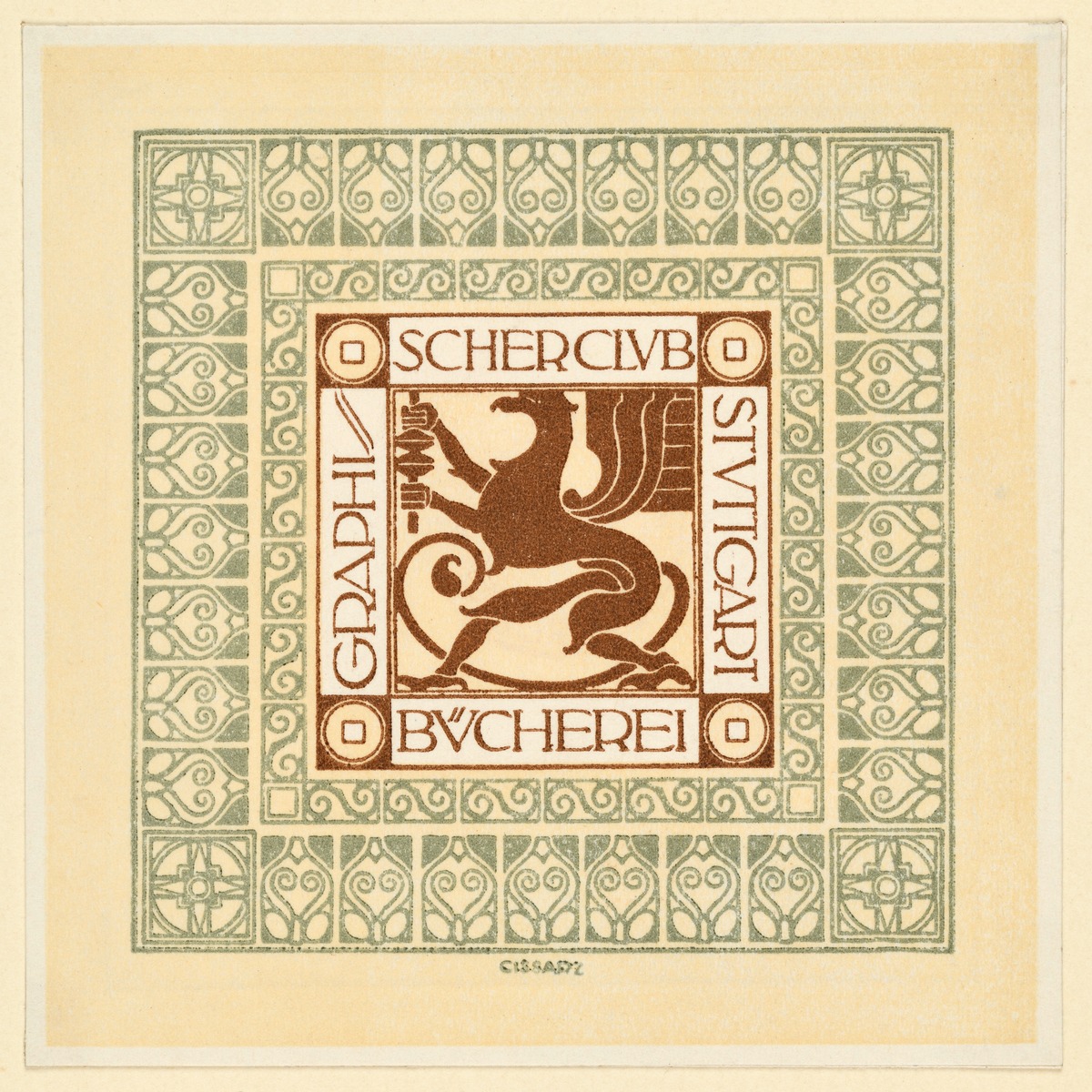 Exlibris Bücherei Graphischer Club Stuttgart