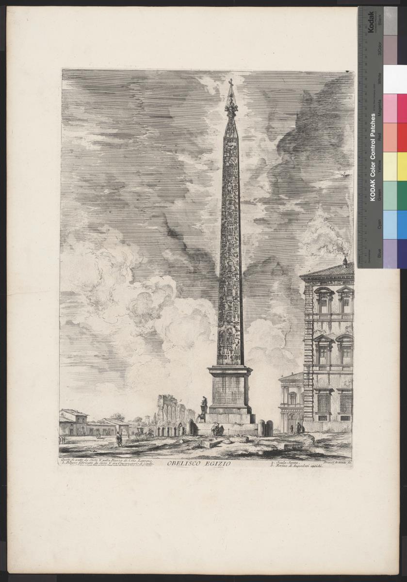 Der ägyptische Obelisk auf der Piazza di San Giovanni in Laterano (aus: Vedute di Roma)