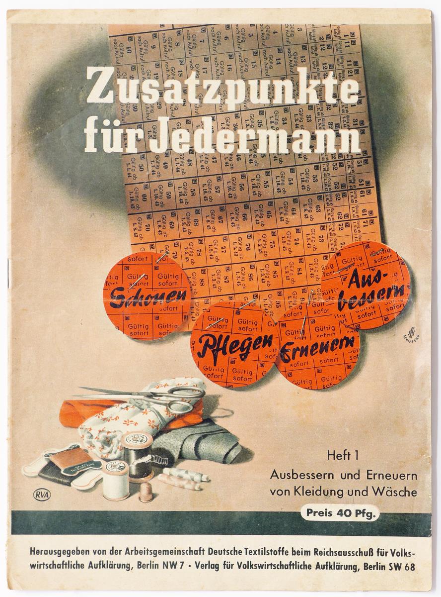 Zusatzpunkte für Jedermann. Heft 1. Ausbessern und Erneuern von Kleidung und Wäsche.