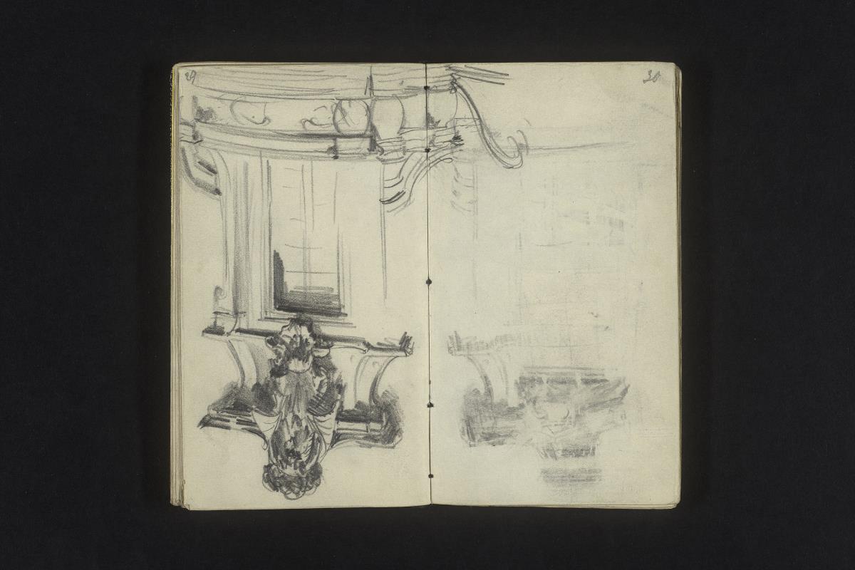 Reich gestaltetes barockes Fenster (am Palais Czernín-Morzin in Prag?)