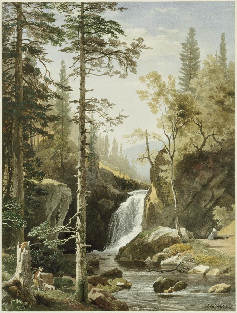 Landschaft mit Gebirgsbach