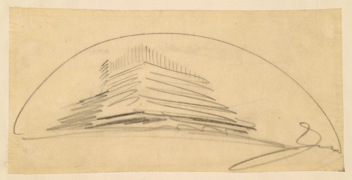 Berlin, Columbushaus, Friedrich-Ebert-Straße. Skizze - Perspektive