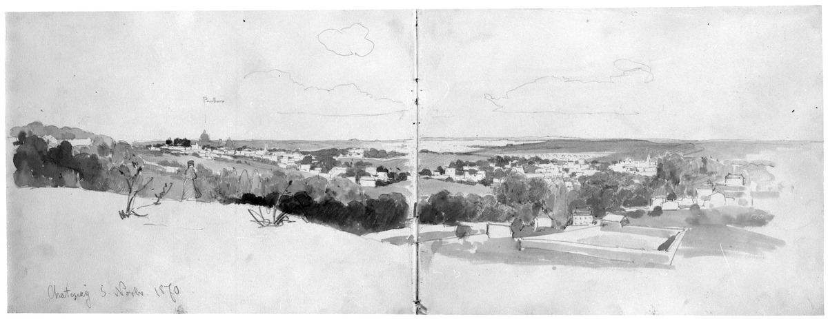 Doppelseite: Chatenay, in der Ferne Paris