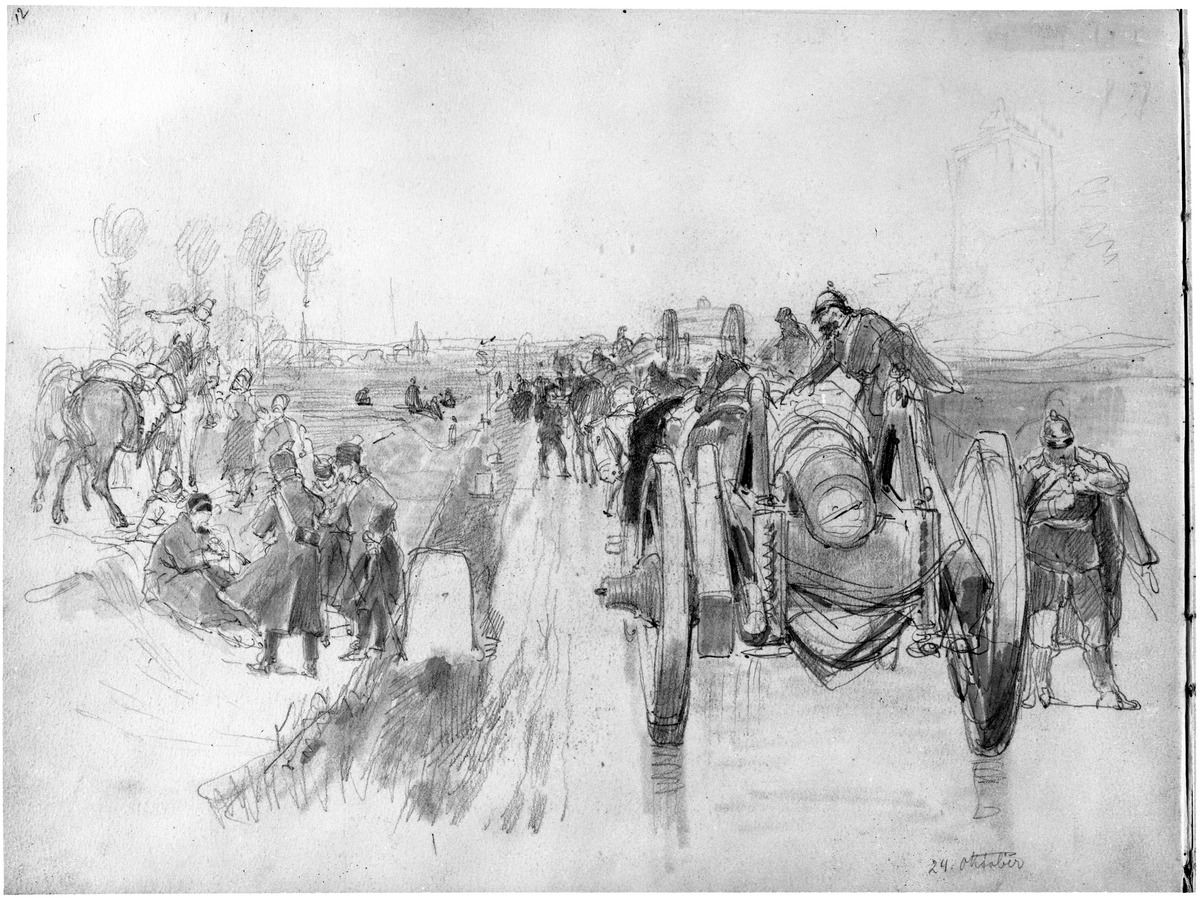 Artillerie auf dem Marsch