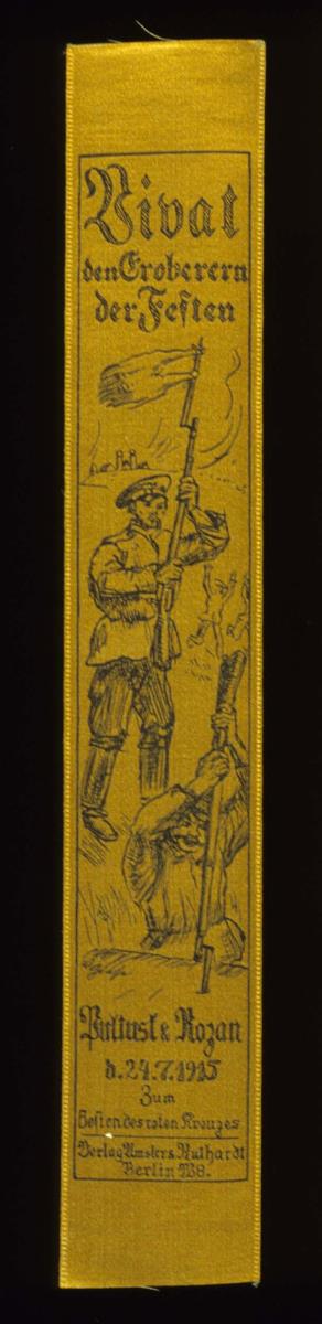 "Vivat den Eroberern der Festen Pultusk-Rozan d. 24.7.1915."