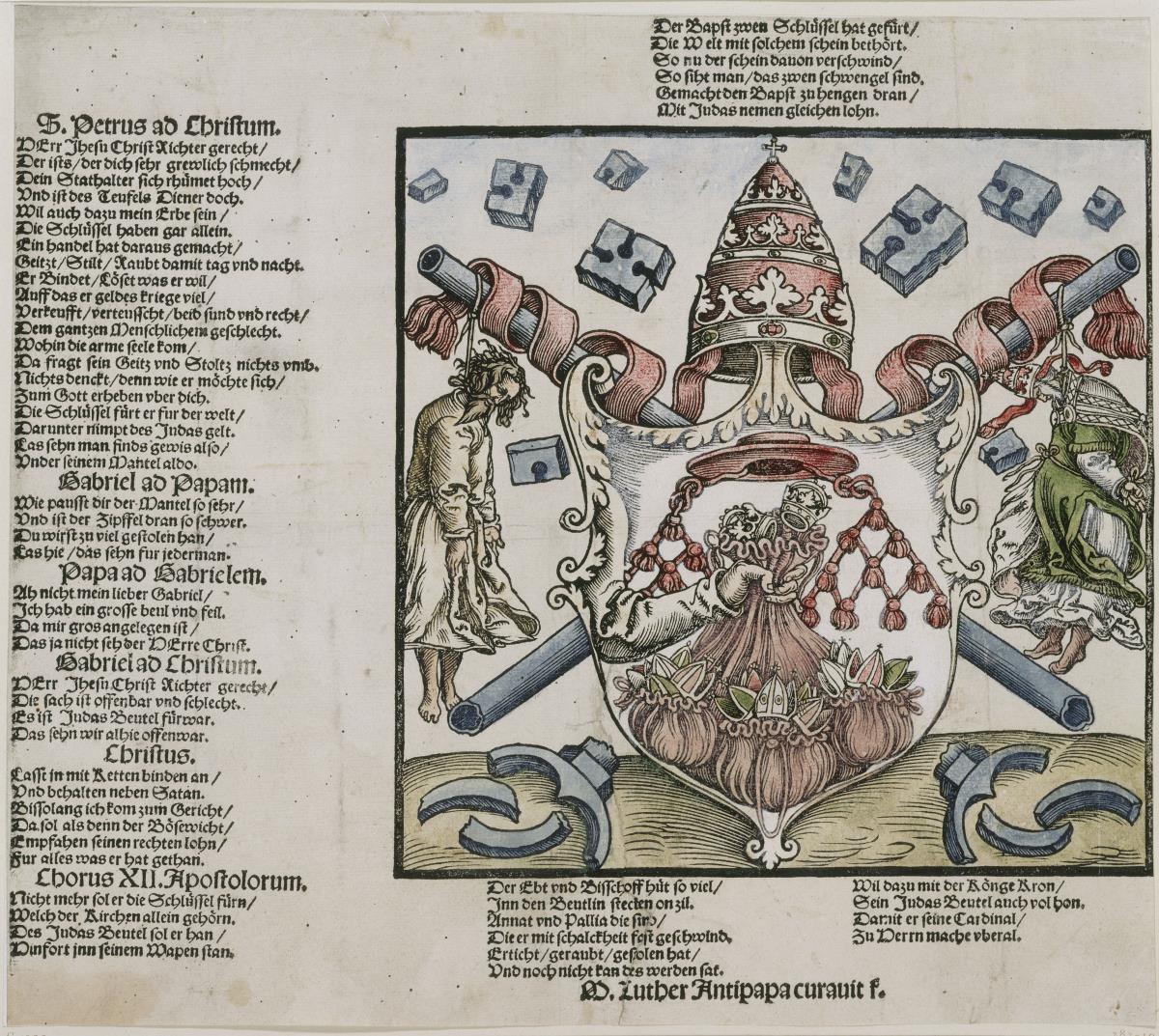 Satirisches Wappen des Papstes