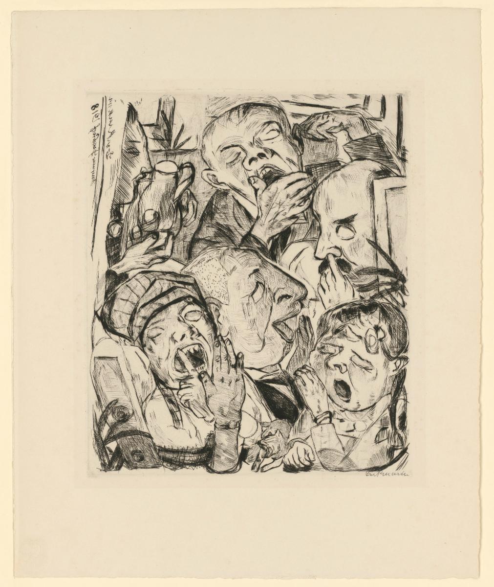 Die Gähnenden (Blatt 7 aus "Gesichter")