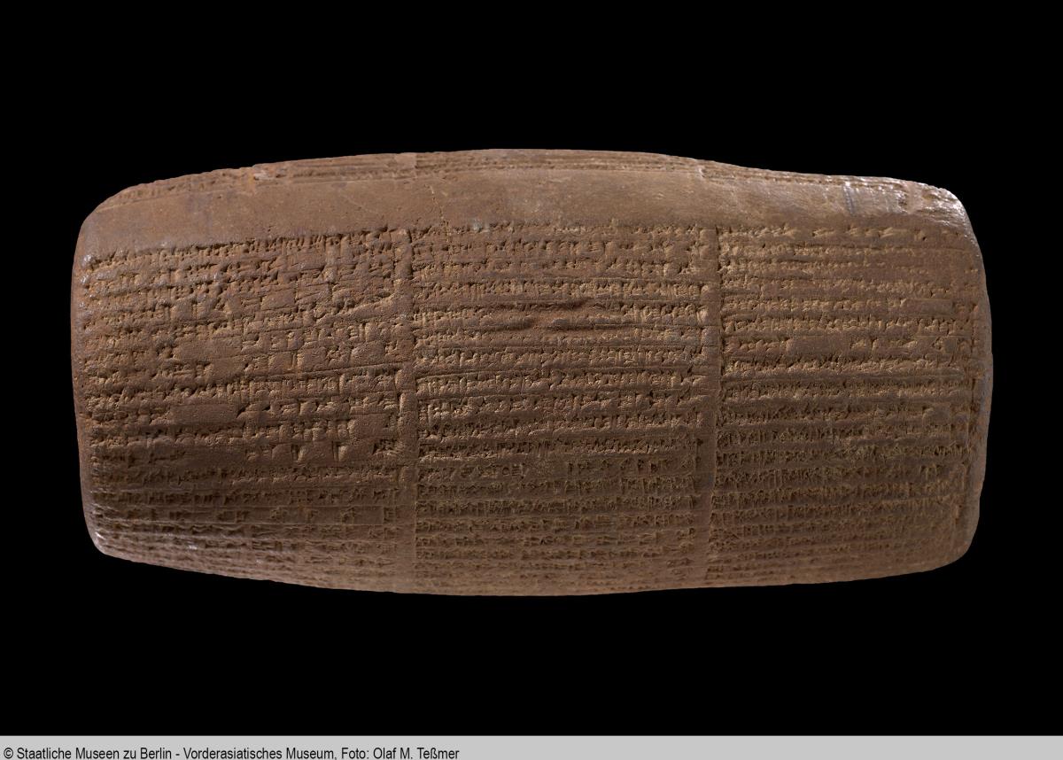 Bauzylinder mit Inschrift Nebukadnezars II.