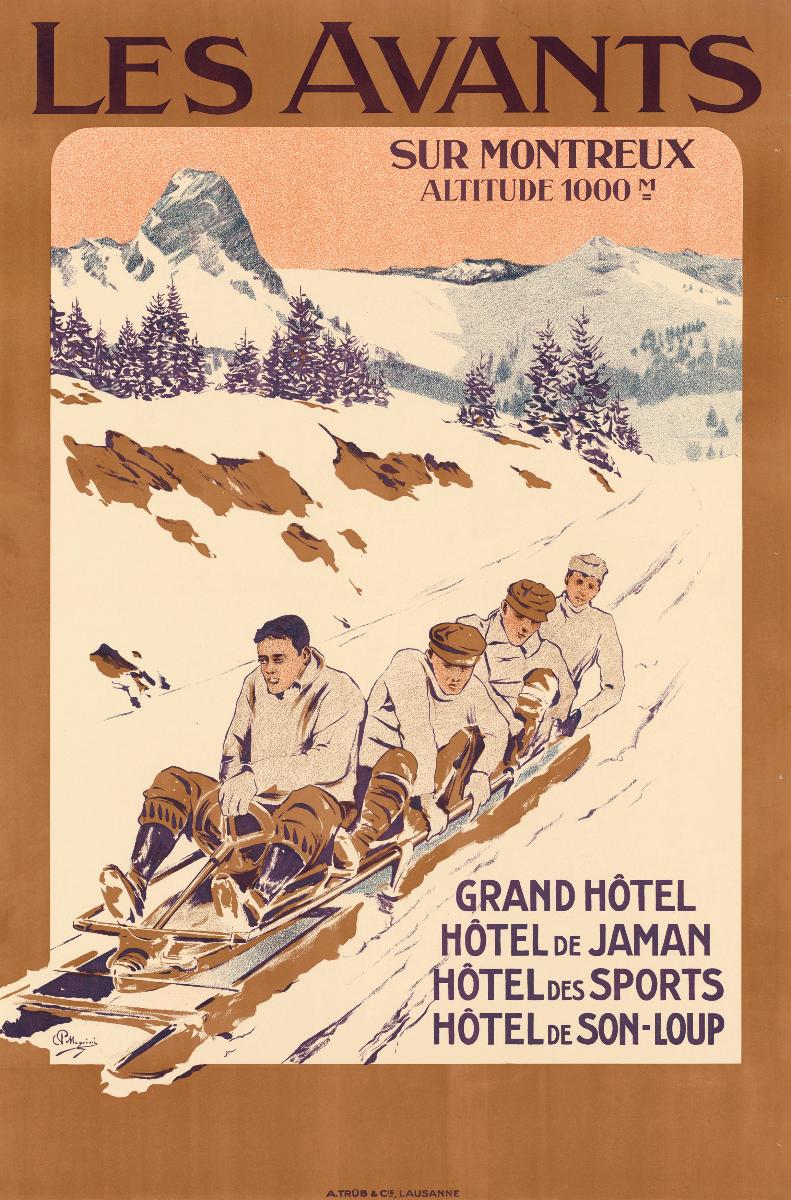 Les Avants. Grand Hôtel de Jaman, Hôtel des Sports et Hôtel de Son-Loup