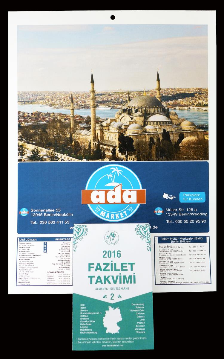 2016 FAZILET TAKVIMI ALMANYA - DEUTSCHLAND 2