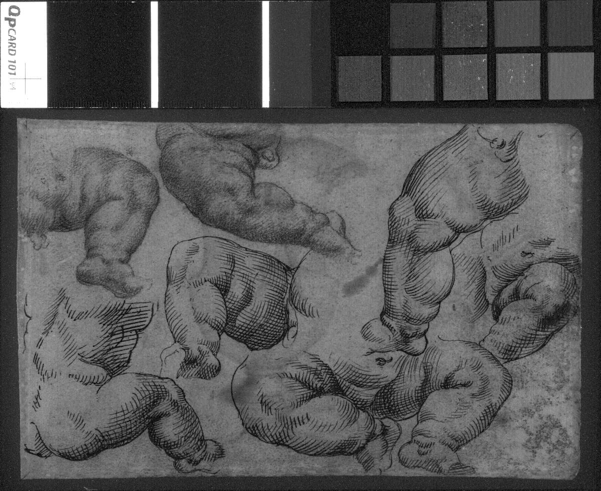 Beinstudien nach den "Nil"-Kindern im päpstlichen Statuenhof