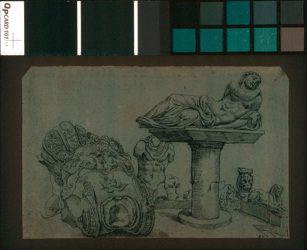 Oberer Statuenhof der Casa Gallo und Mars-Torso