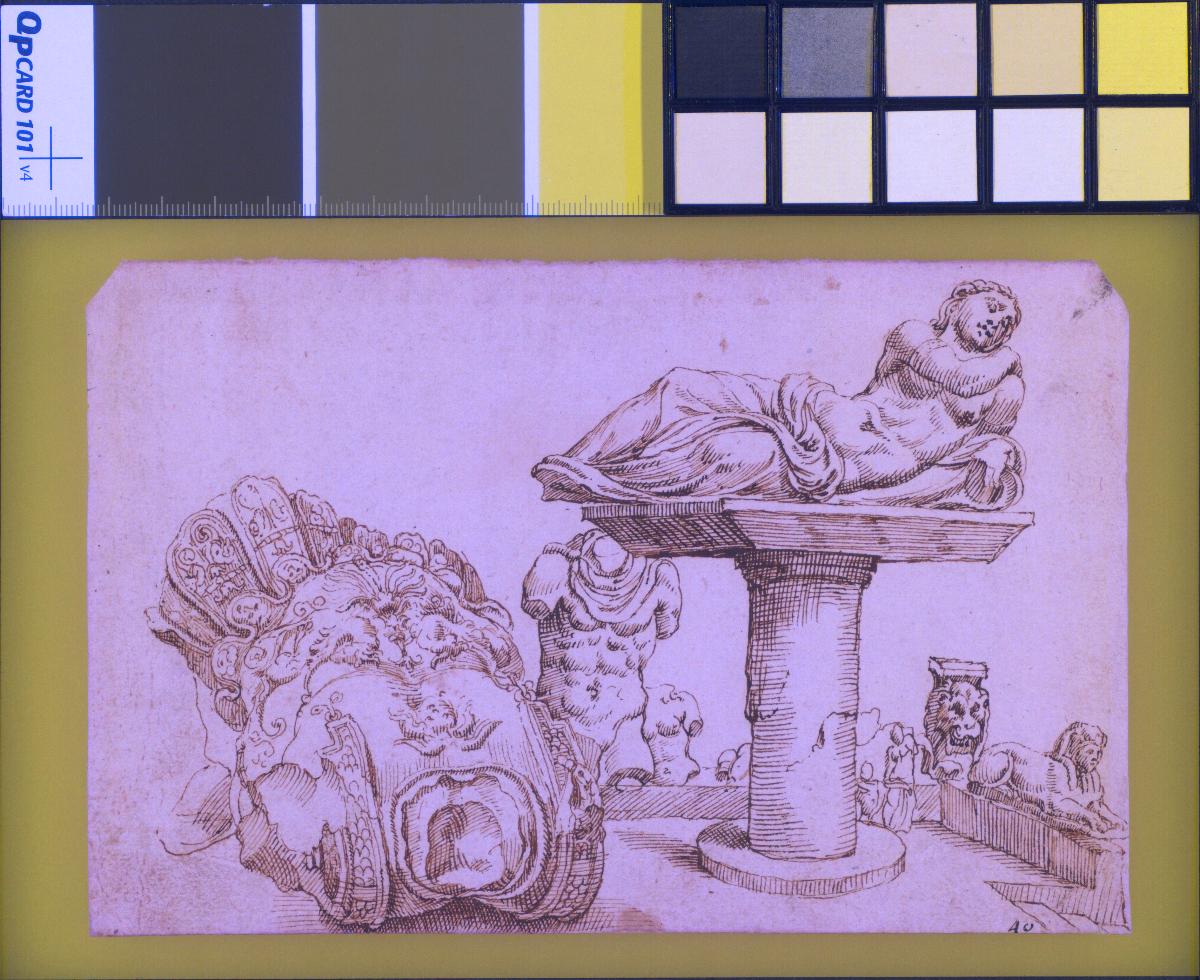 Oberer Statuenhof der Casa Gallo und Mars-Torso