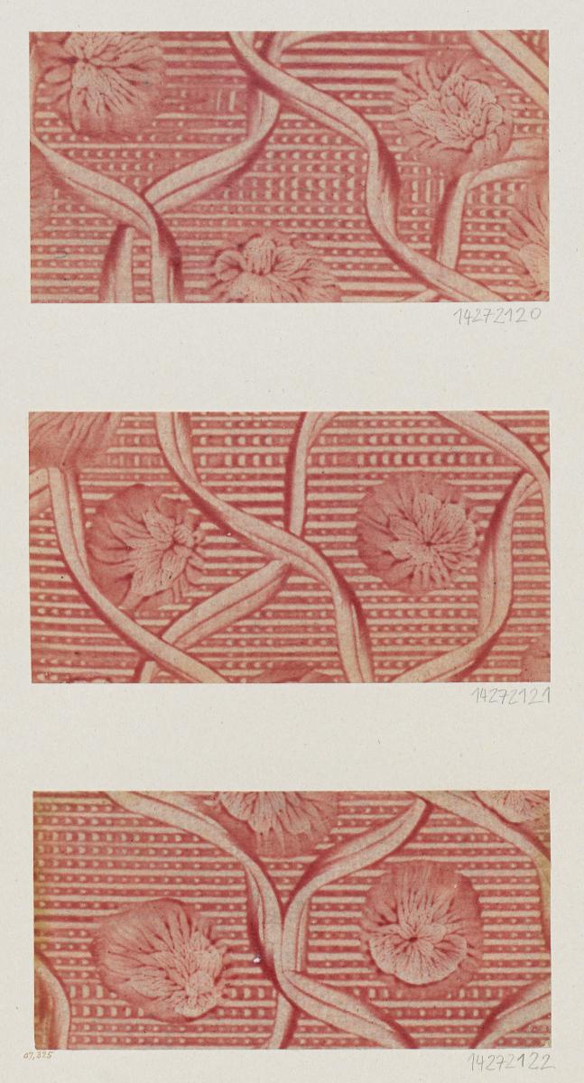 Kleisterpapier mit Verdrängungsdekor (Gitterdekor)
