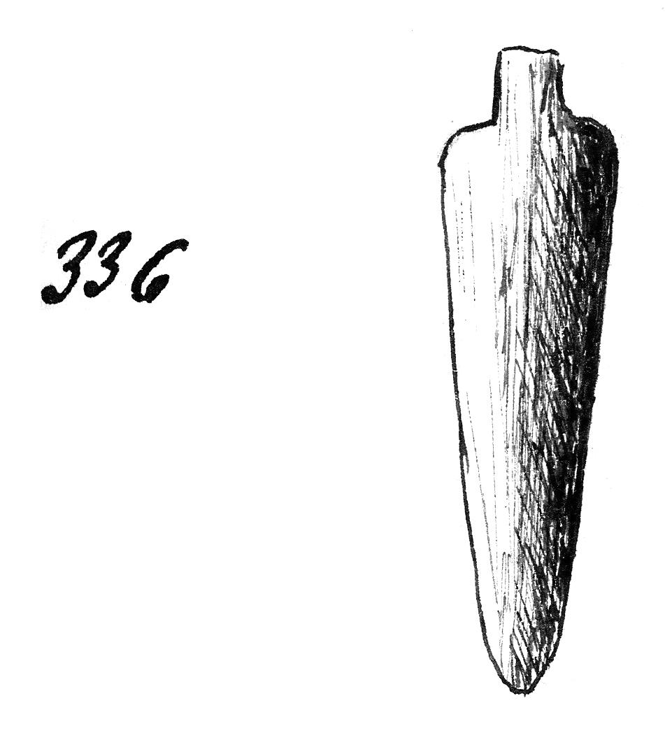 Messer mit Resten eines Holzgriffes