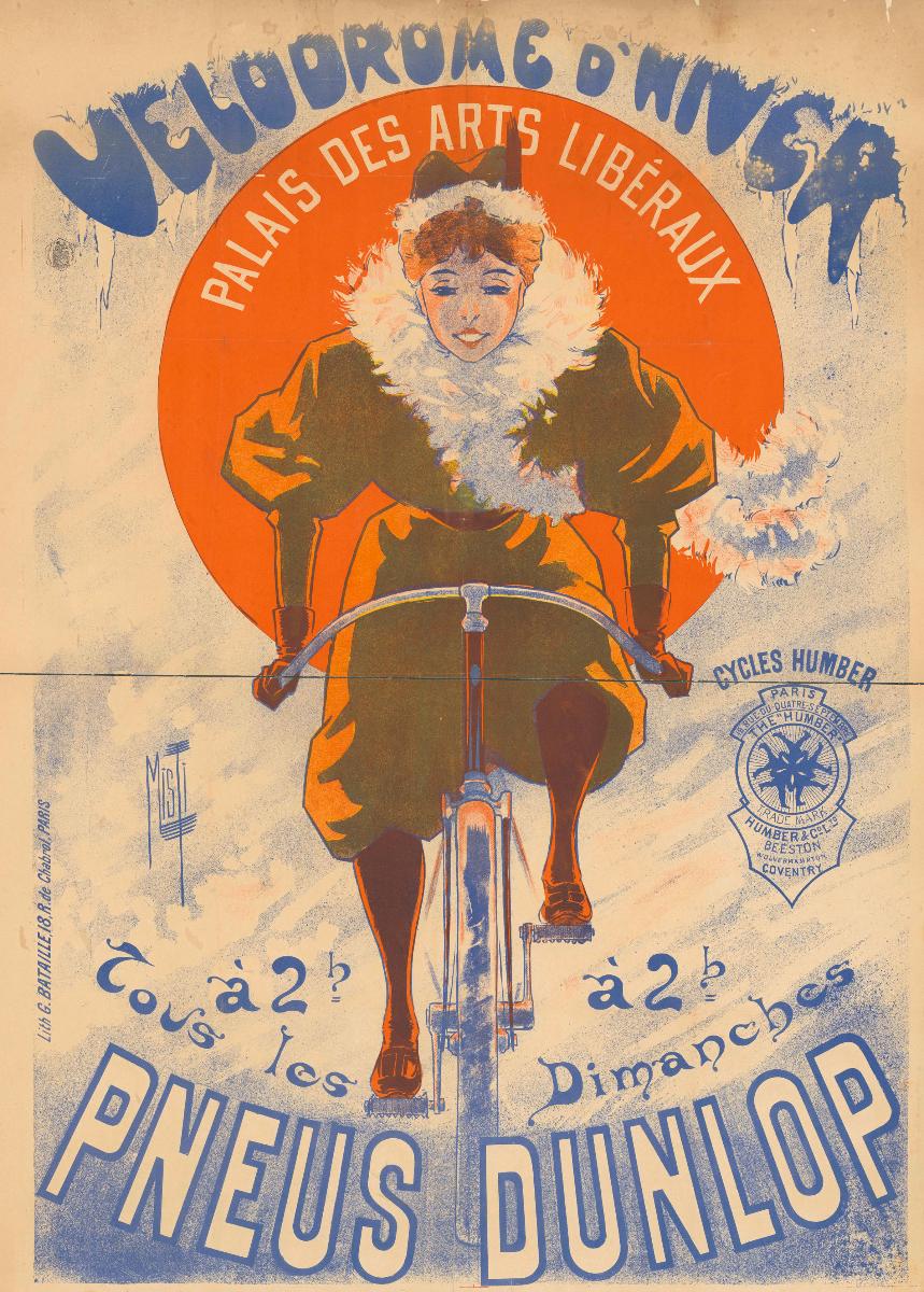 Vélodrome d'hiver. Pneus Dunlop